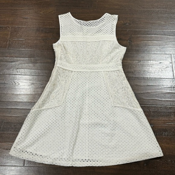 Fate Jonetta White Sleeveless Lace Dress Size Large Women - Picture 4 of 11